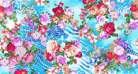 花卉印花华亿平台图片