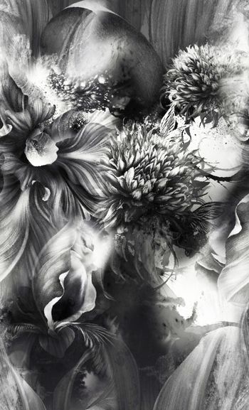 500351- 流行时尚手绘水彩花卉印花-水彩系