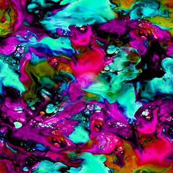 500406-时尚 大牌 新潮 水彩 抽象画 肌