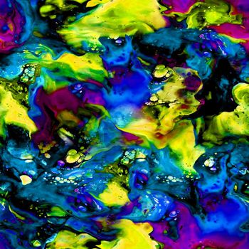 500407-时尚 大牌 新潮 水彩 抽象画 肌