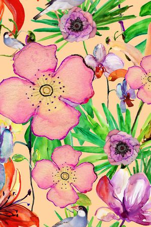 花卉印花华亿平台图片