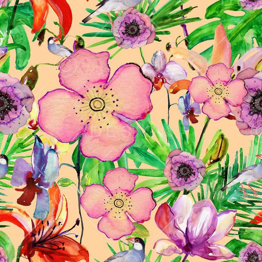 花卉印花华亿平台图片