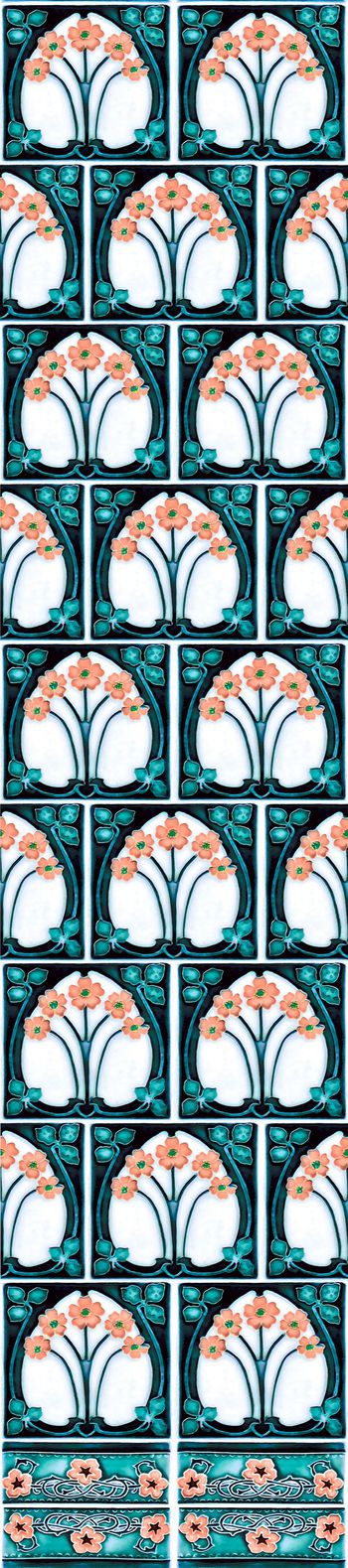 500596-原创大牌几何方格植物花卉