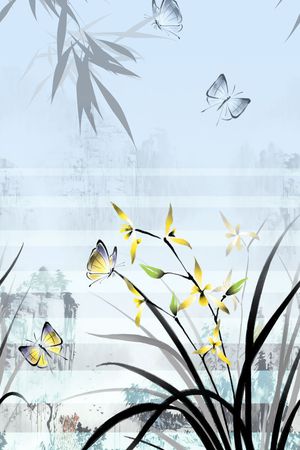 中国风印花华亿平台图片