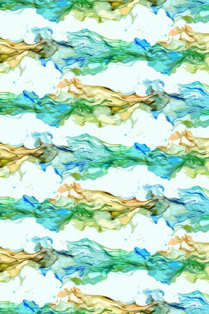 水彩 烟雾  水墨印花华亿平台图片