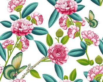 500710-手绘花朵家纺沙发布女装2016春秋