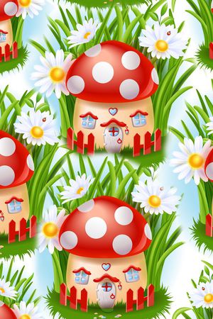 蘑菇小屋印花华亿平台图片