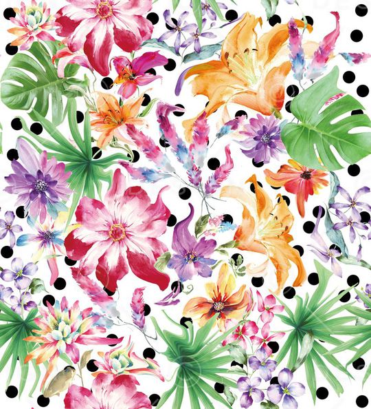 波点数码印花印花华亿平台图片