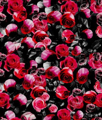 500895-玫瑰满版纪梵希风格女装