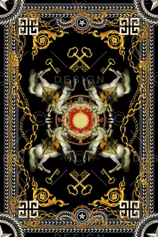 复古大牌印花华亿平台图片