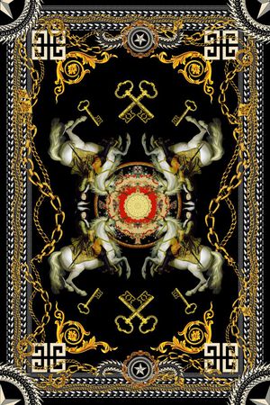 复古大牌印花华亿平台图片