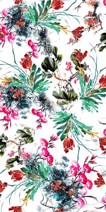 淡雅印花华亿平台图片