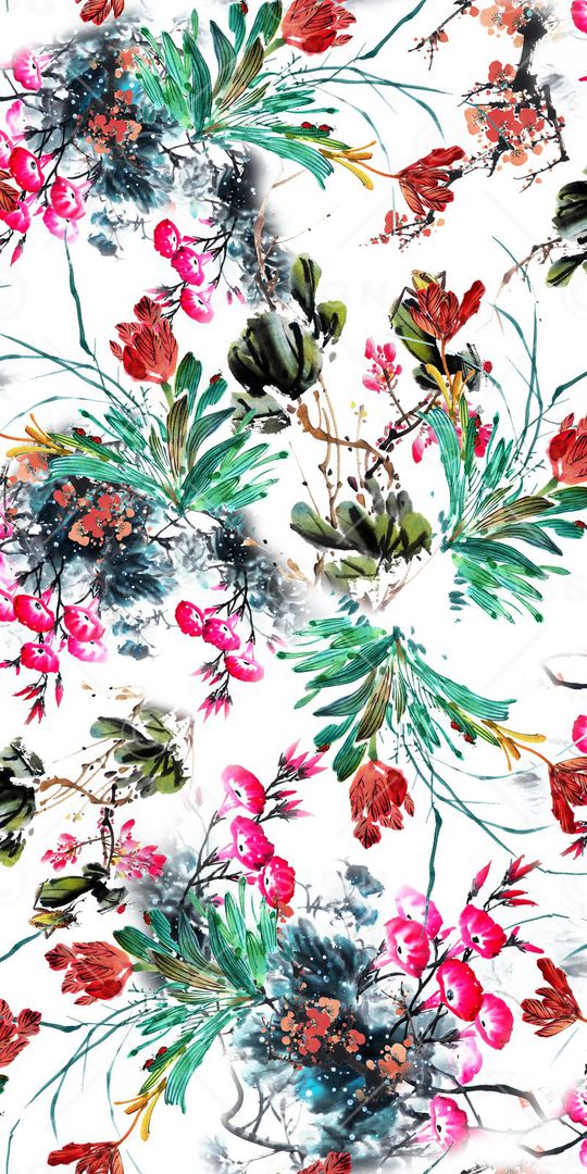 淡雅印花华亿平台图片