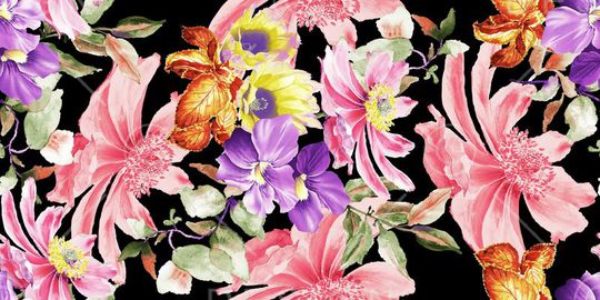 花卉印花华亿平台图片