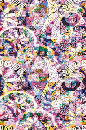 不规则几何印花华亿平台图片