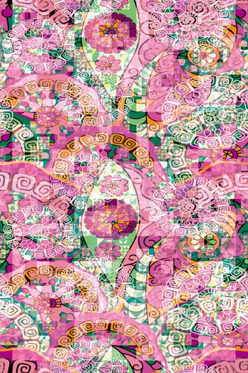 501058-时尚潮流原创复古宫廷几何印花