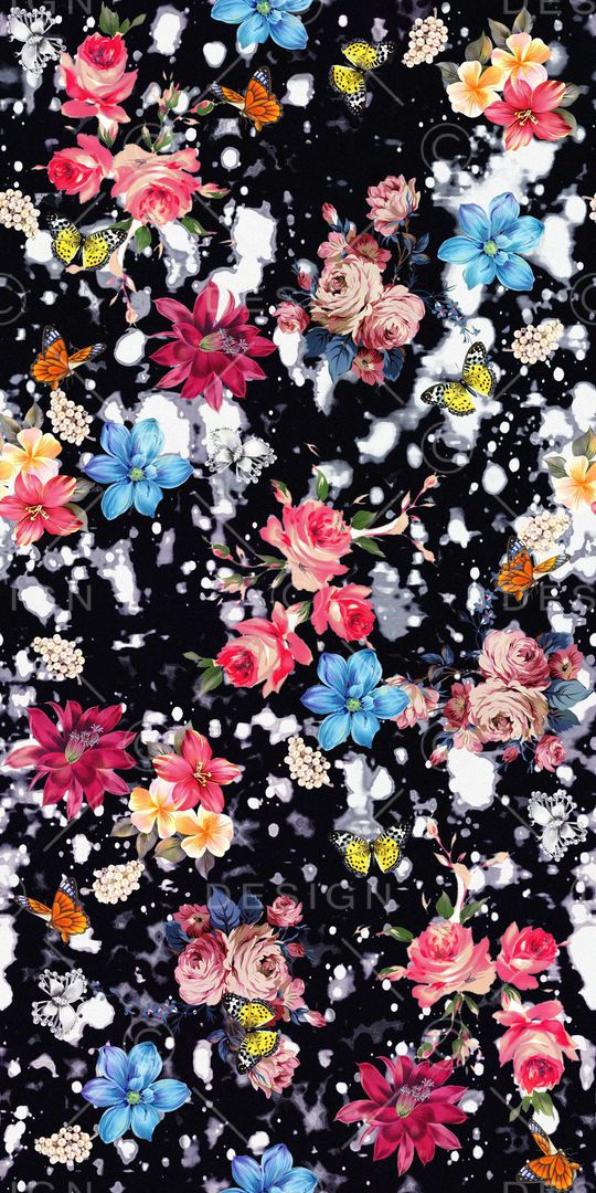 蝴蝶印花华亿平台图片