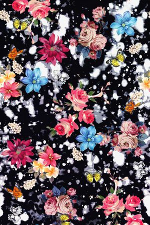 蝴蝶印花华亿平台图片