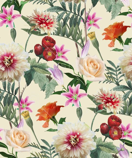 花卉印花华亿平台图片