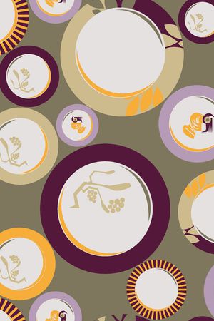 几何圆圈印花华亿平台图片