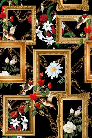 花卉印花华亿平台图片