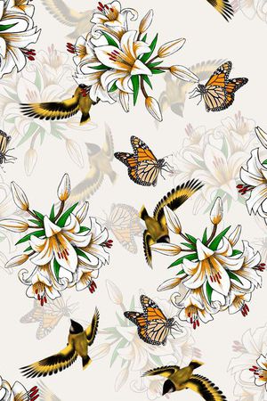 潮流时尚印花华亿平台图片