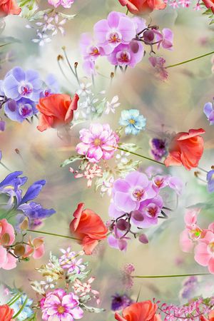 花卉印花华亿平台图片