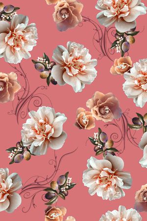 花卉、果子印花华亿平台图片