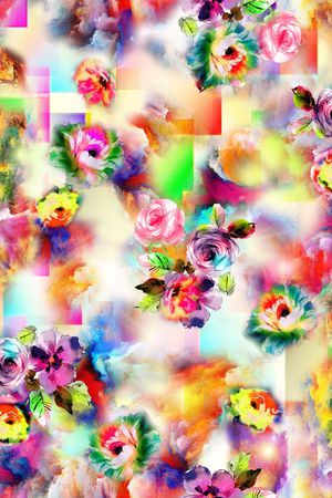 抽象印花华亿平台图片