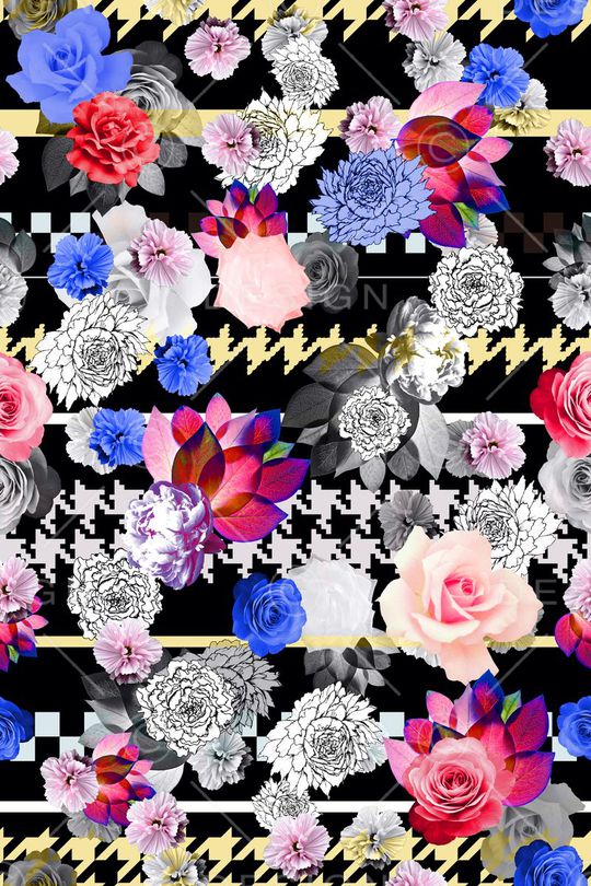 花卉印花华亿平台图片