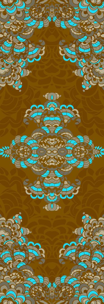 501456-民族风异域风情中东彩绘花纹长巾丝巾