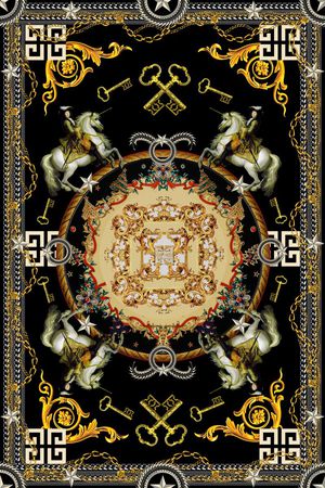 欧美复古大牌印花华亿平台图片