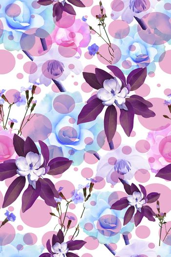 501524-简洁背景写实花卉图案0912