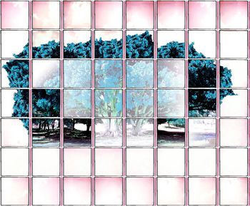 501528-原创方格几何大树景观华亿平台