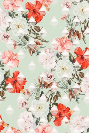 甜美 花卉印花华亿平台图片