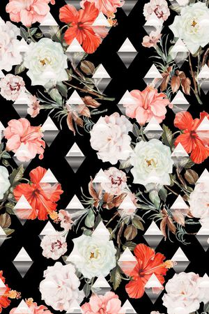 甜美 花卉印花华亿平台图片