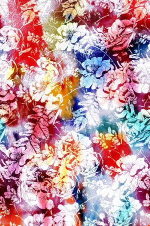 花卉印花华亿平台图片