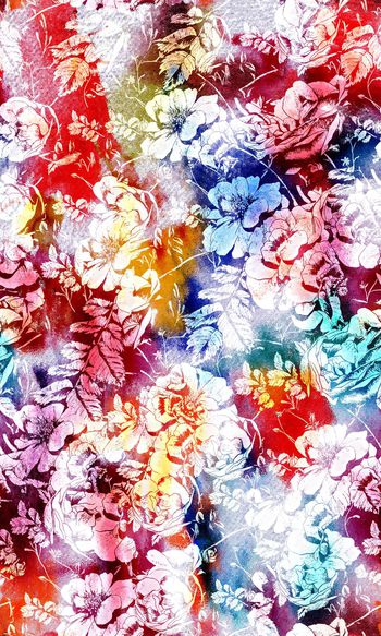 501657-水彩泥点玫瑰花卉艺术喷溅肌理组合女