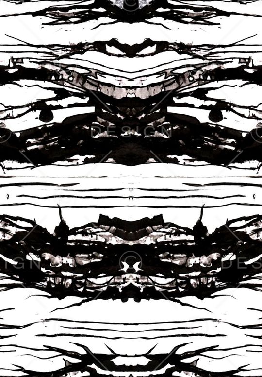 复古水墨画印花华亿平台图片