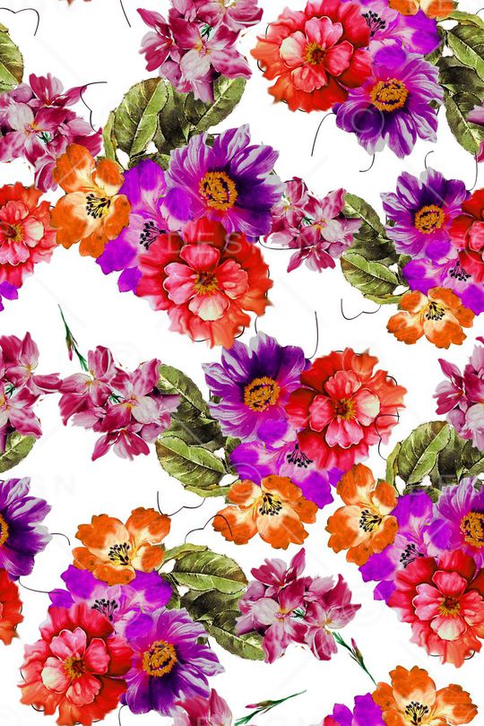 花卉印花华亿平台图片