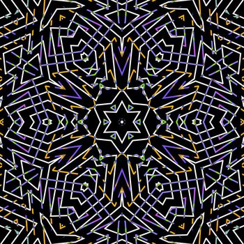 501820-复古抽象华亿平台图案宫廷几何网格组合女