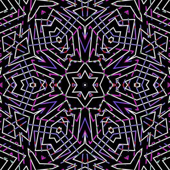 501821-复古抽象华亿平台图案宫廷几何网格组合女