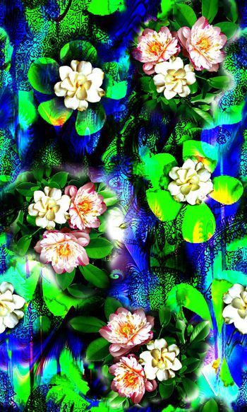 花卉印花华亿平台图片