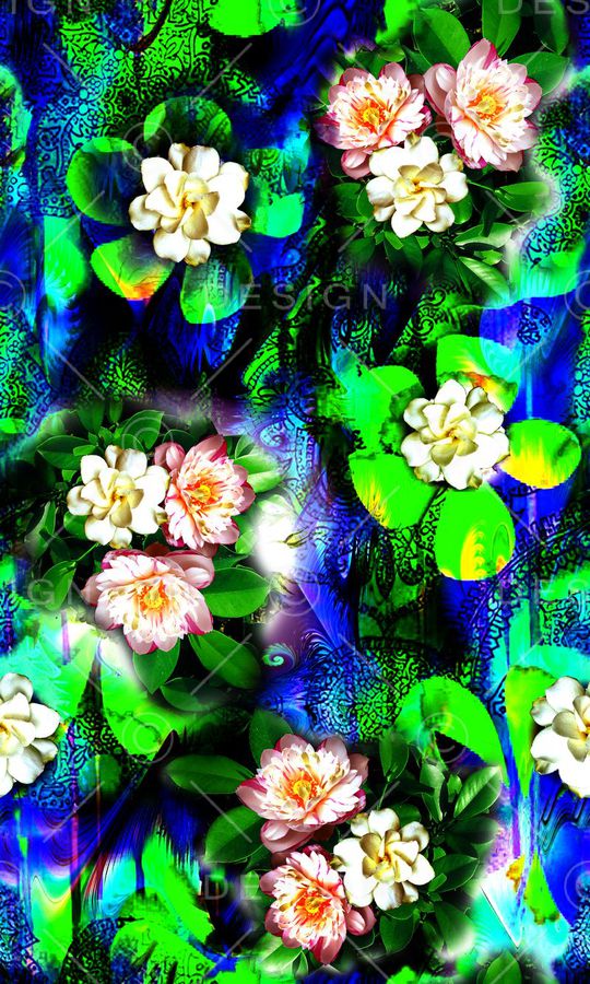 花卉印花华亿平台图片