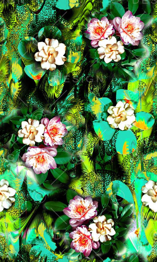 花卉印花华亿平台图片