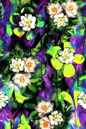 花卉印花华亿平台图片