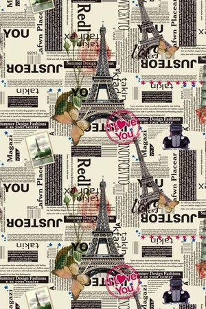 埃菲尔铁塔印花华亿平台图片