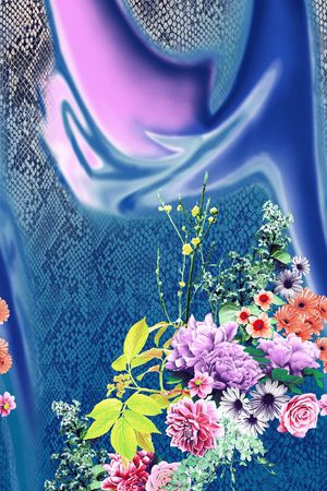 花卉印花华亿平台图片