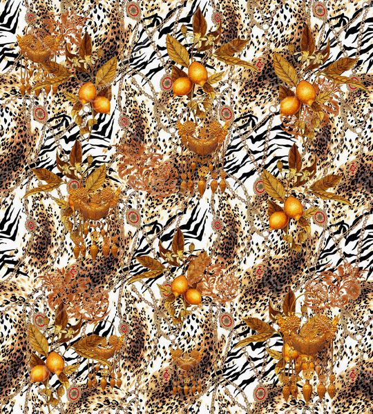 豹纹印花华亿平台图片