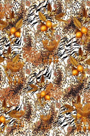 豹纹印花华亿平台图片